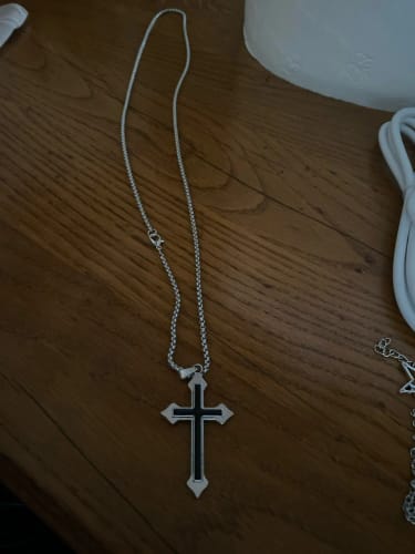 Customer photo review of Heaven Cross Necklace