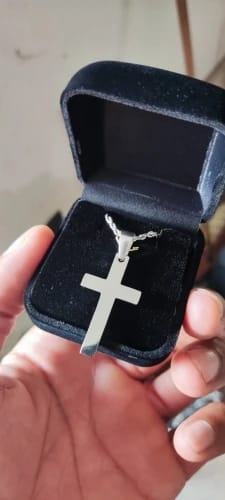 Customer photo review of Cross Necklace