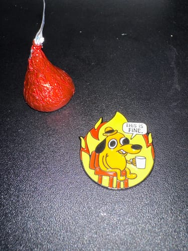 Customer photo review of This is Fine - Ball Marker