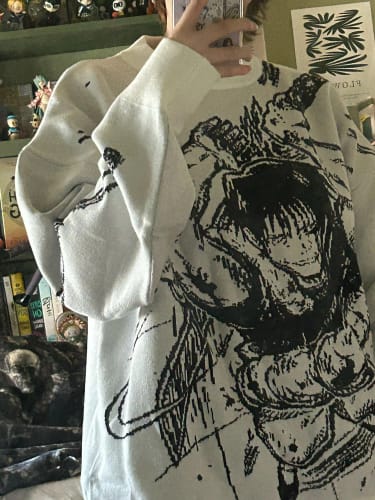 Customer photo review of Toji Fushiguro Loose Knit Sweater