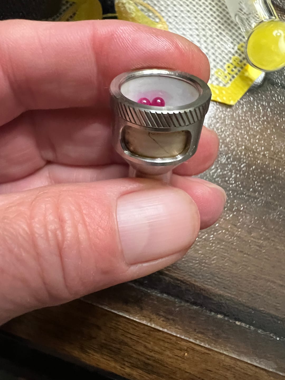 Customer photo review of 3mm Ruby Terp Pearls