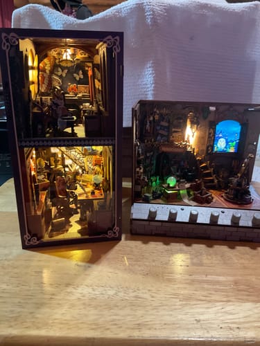 Customer photo review of Magic Shop DIY Miniature & 6 Sound Effects Scene House