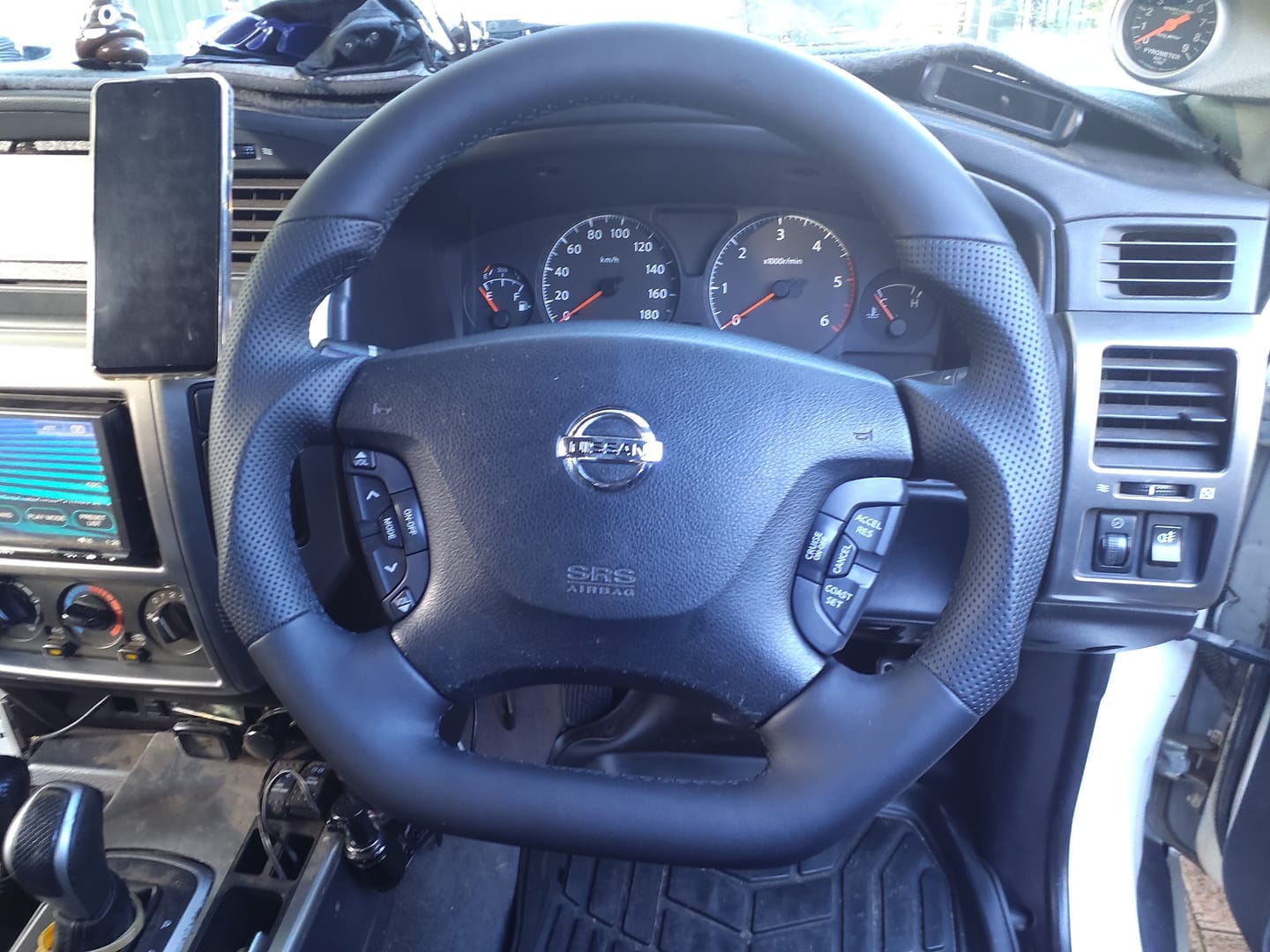 Customer photo review of NISSAN PATROL GU Y61 PREMIUM STEERING WHEEL - FULL GENUINE LEATHER