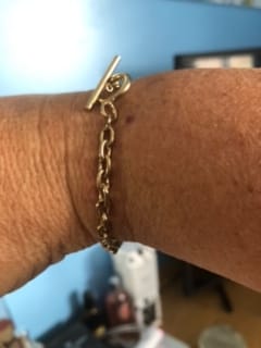 Customer photo review of Cuban T Bar Bracelet