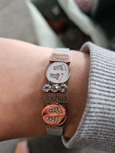 Customer photo review of Mesh bracelet silver/rose luxe