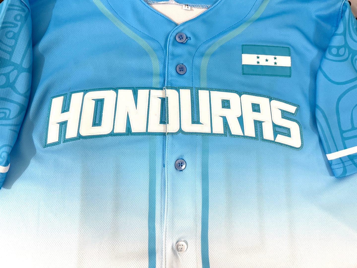 Customer photo review of Honduras Custom Baseball Jersey
