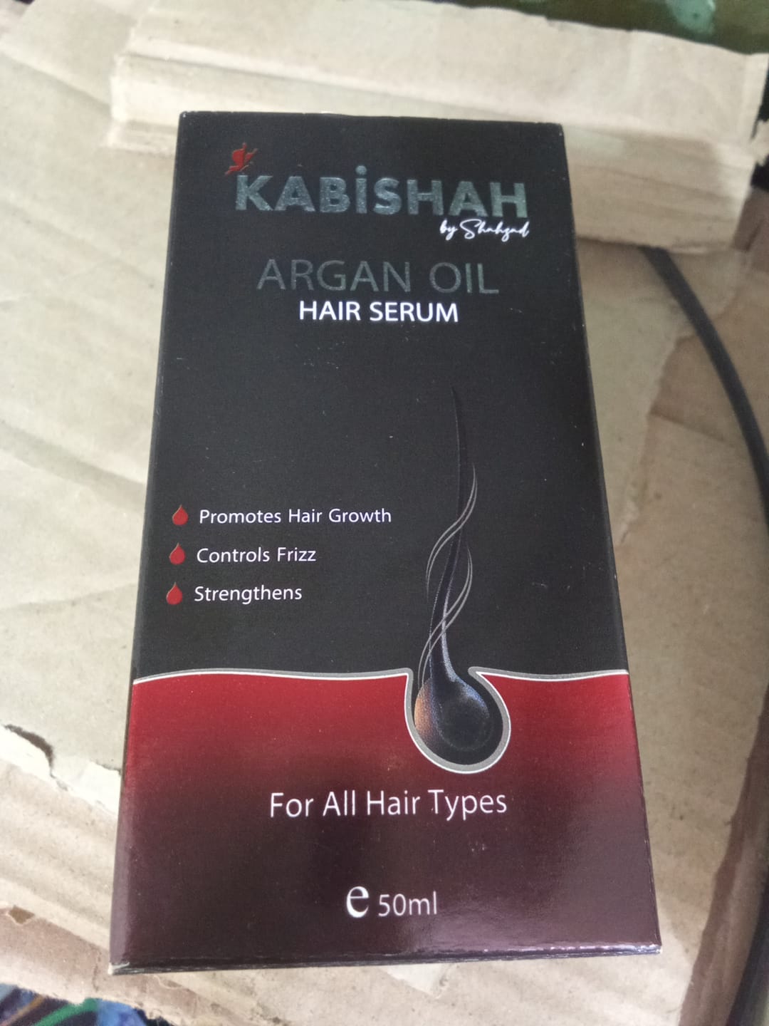 Customer photo review of Argan Oil Hair Serum