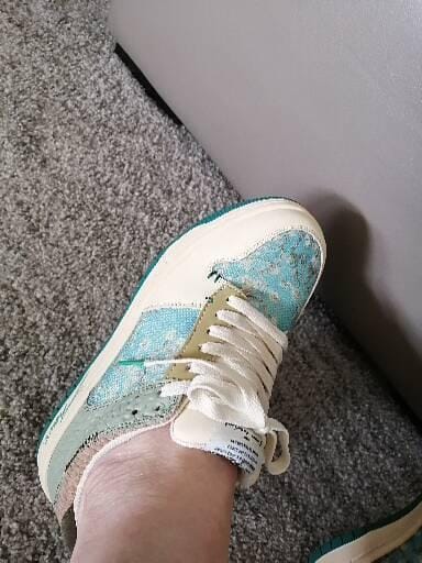 Customer photo review of Van Gogh Almond Blossoms inspired sneakers