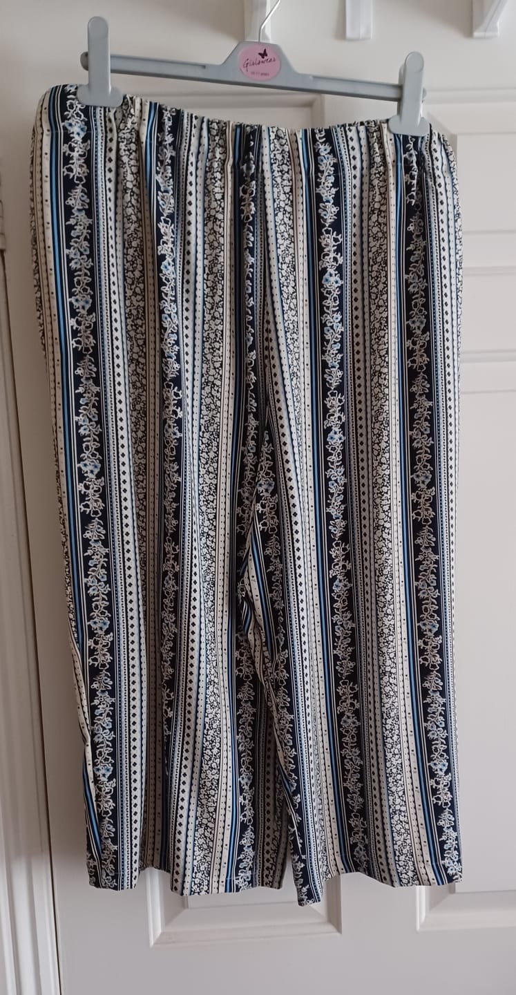 Customer photo review of Floral Stripes Viscose Challis Fabric
