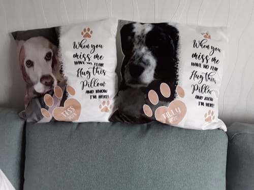 Customer photo review of When you miss me - Personalised Pillow