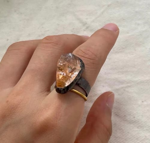 Customer photo review of Spiritual Energy Amethyst Rings