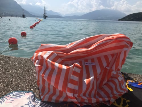 Customer photo review of Bolsa MyBigBag Rayas Naranja