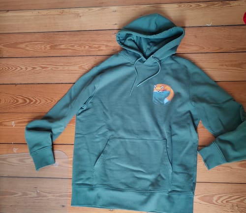 Customer photo review of Fuchs Tasche - Bio Unisex Hoodie (PREMIUM)