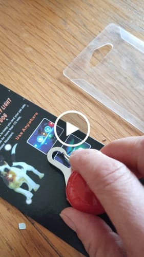 Customer video review of Flashing Light Pet Tags