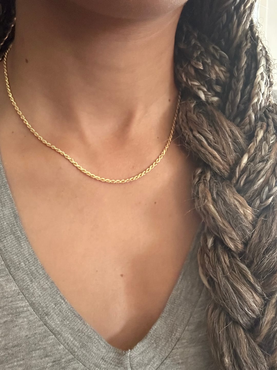 Customer photo review of Lorena Twisted Rope Chain