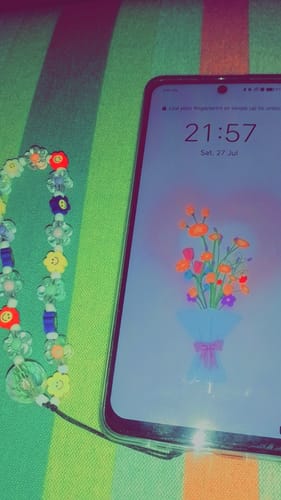 Customer photo review of Rainbow bloom Phone Charm