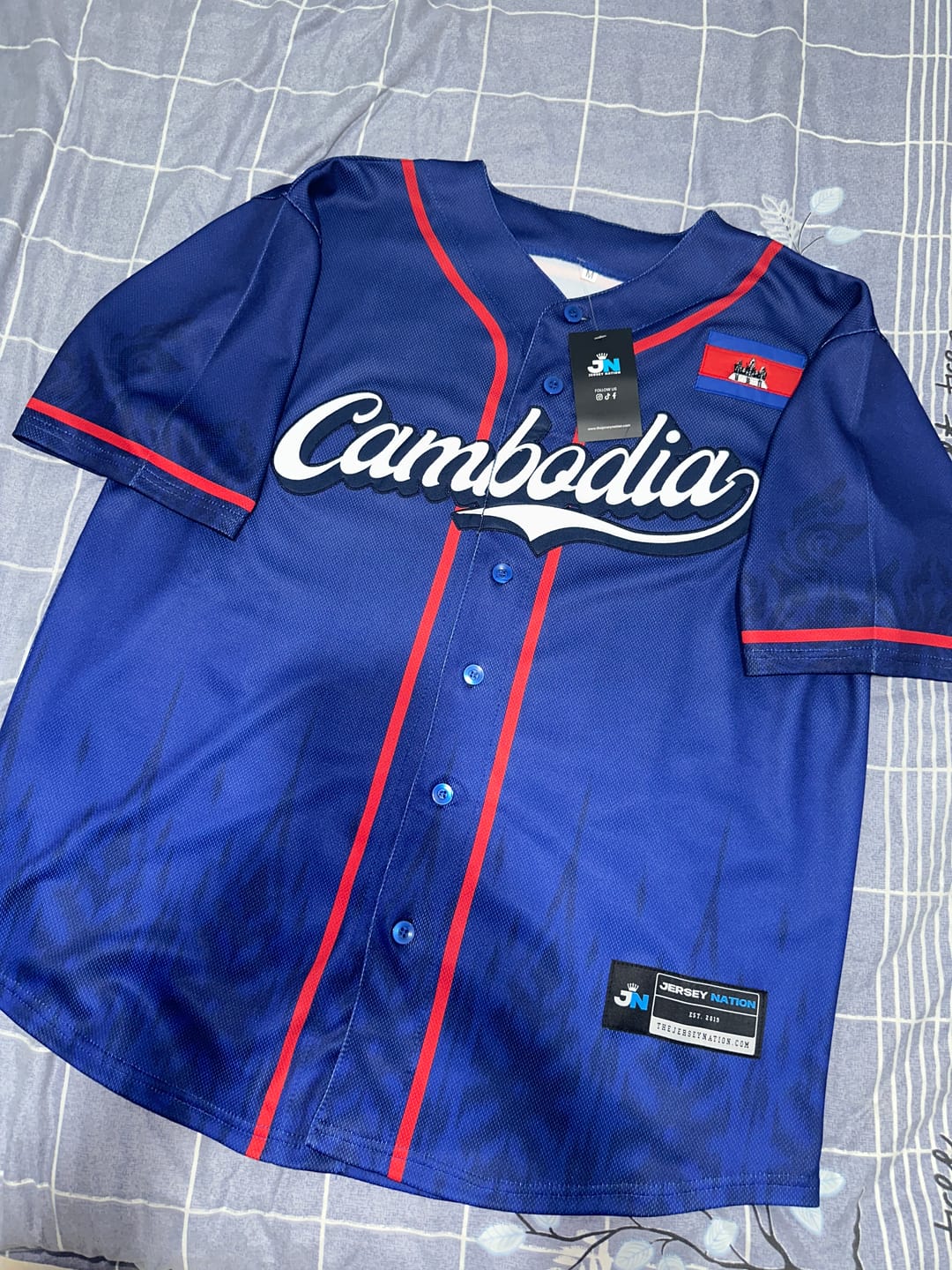 Customer photo review of Cambodia Custom Baseball Jersey