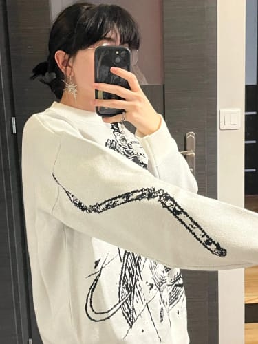 Customer photo review of Toji Fushiguro Loose Knit Sweater