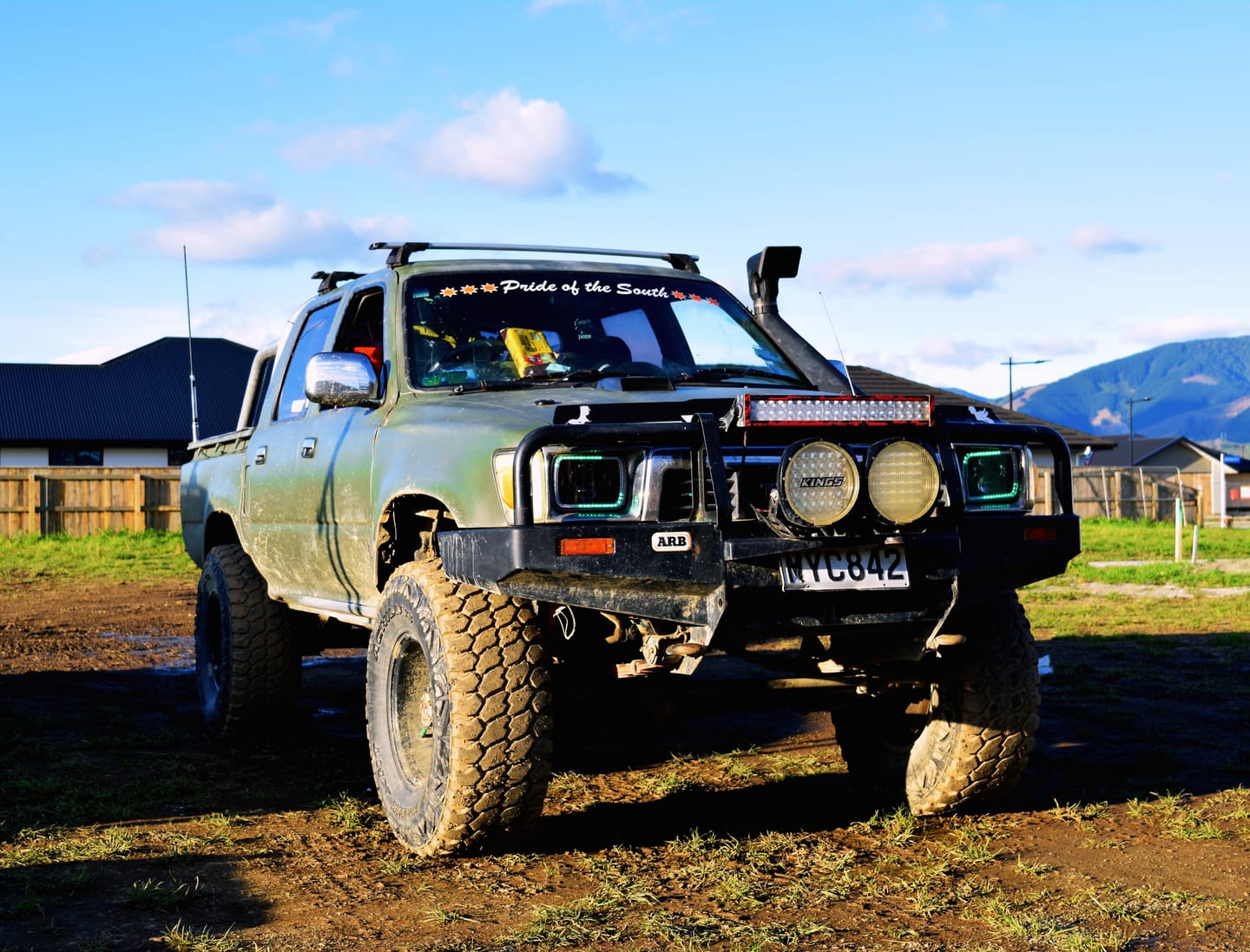 Customer photo review of 5X7" LED Colour Chasing Headlights
