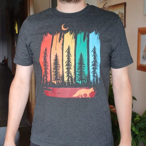 Customer photo review of FUCHS IM WALD BUNT - Bio Herren Shirt