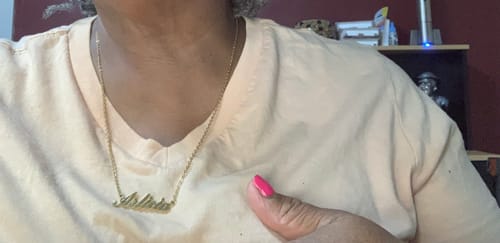 Customer photo review of Personalized Name Necklace