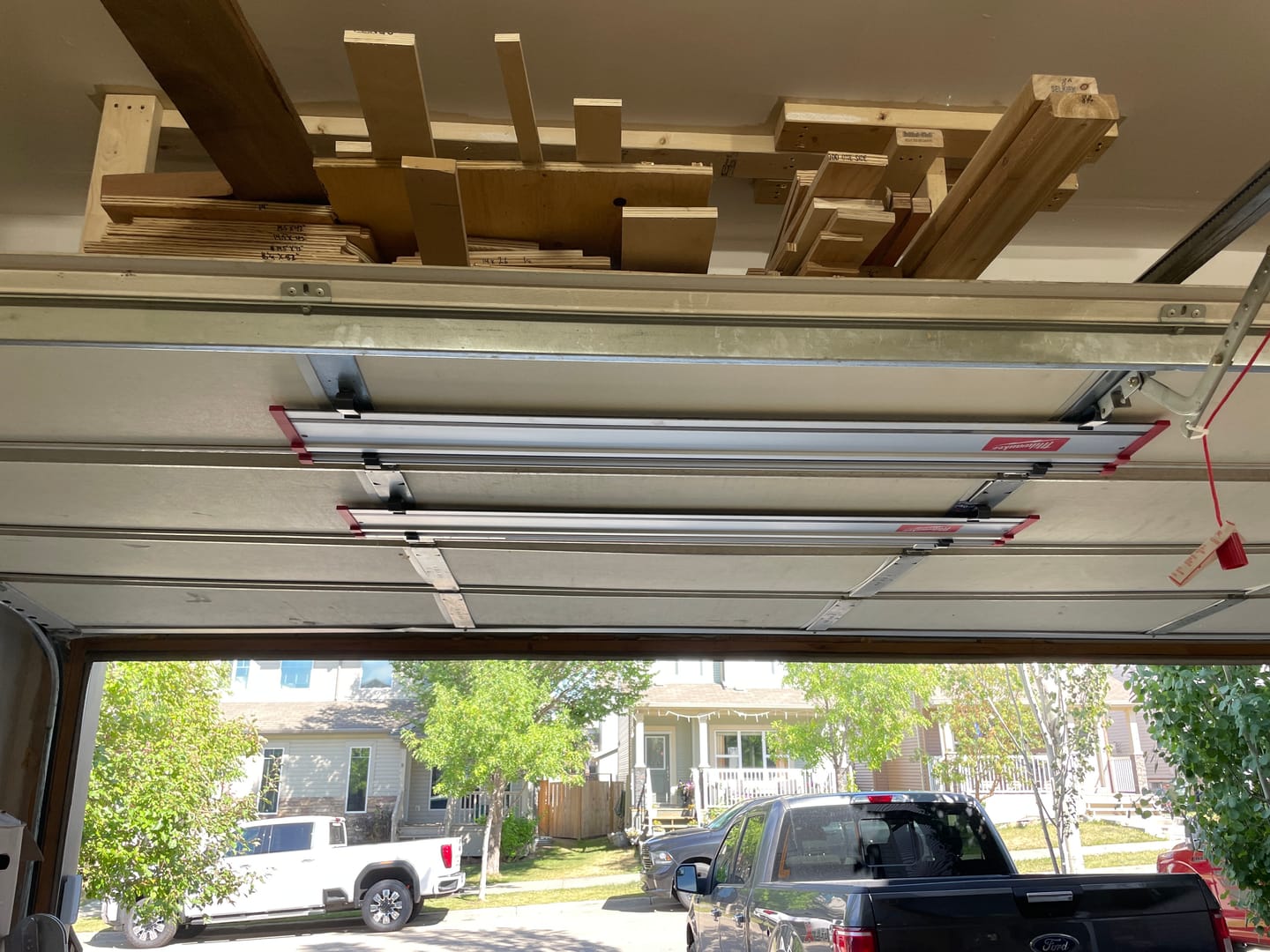 Customer photo review of Garage Door/Wall Mount Brackets for Track Saw Guide Rails