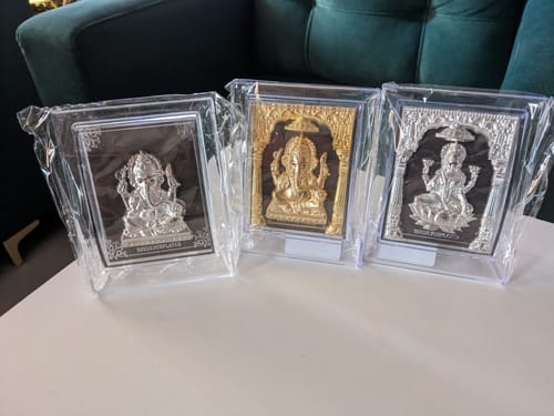 Customer photo review of 999 Silver 3D Lakshmi Frame 5"