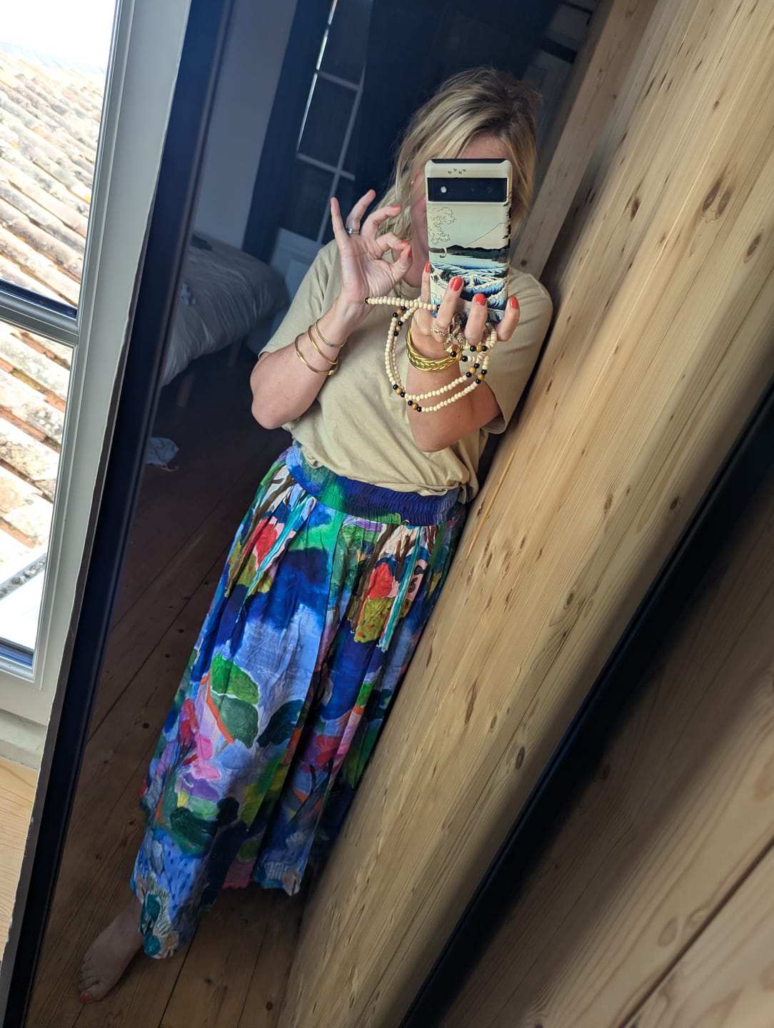 Customer photo review of Pantalon Paco -  viscose botanique