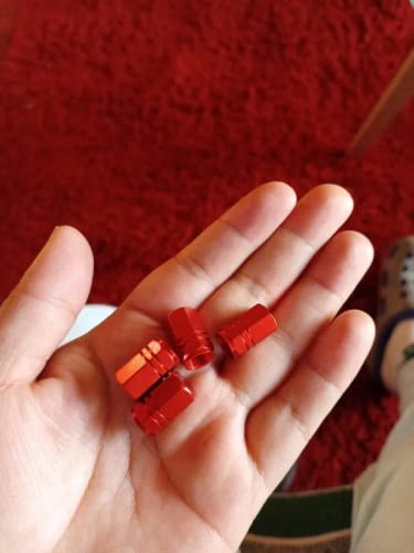 Customer photo review of Alloy Tire Valve Caps 4pc