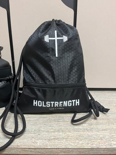 Customer photo review of HolStrength Drawstring Bag