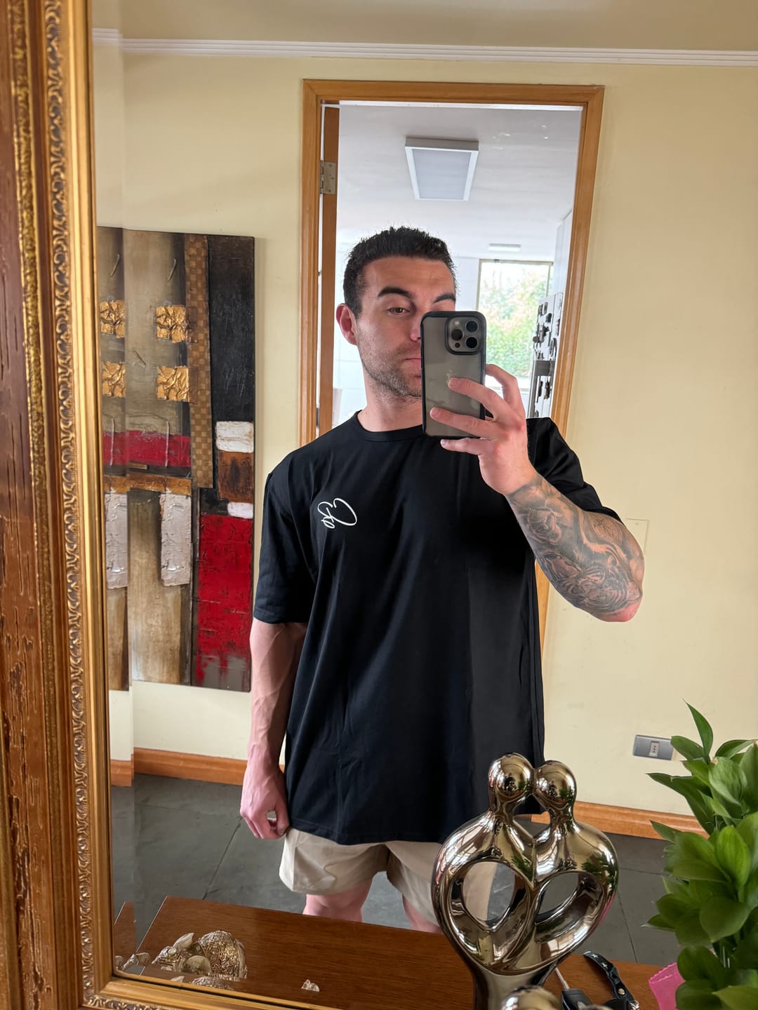 Customer photo review of POLERA BLACK & ROSES