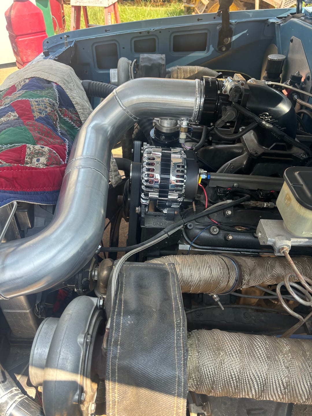 Customer photo review of ICON 102/105mm Cable Drive Throttle Body (Black) w/ Interchangeable Connection