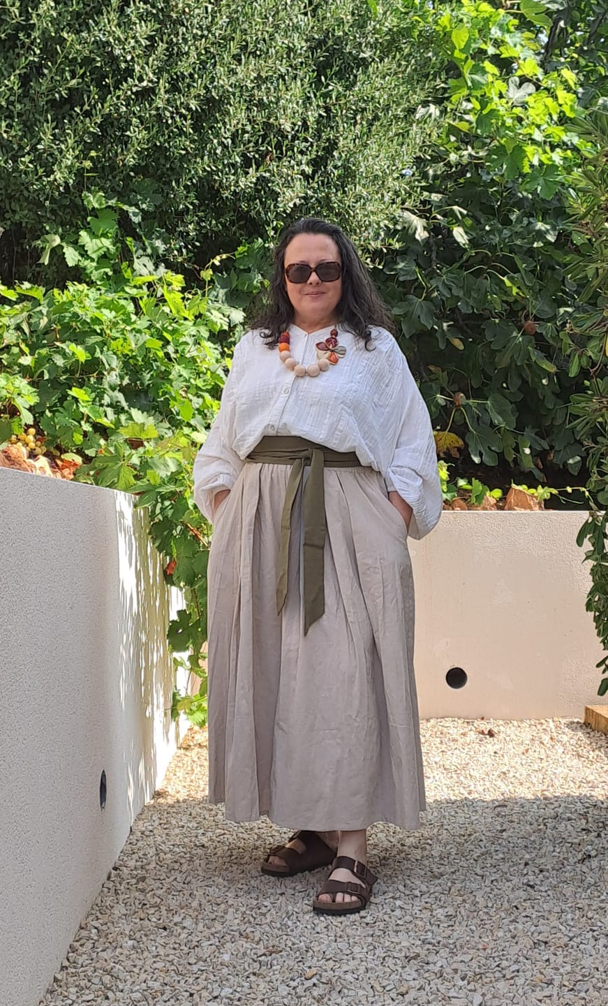 Customer photo review of Pantalon Paco - coton lavé ficelle