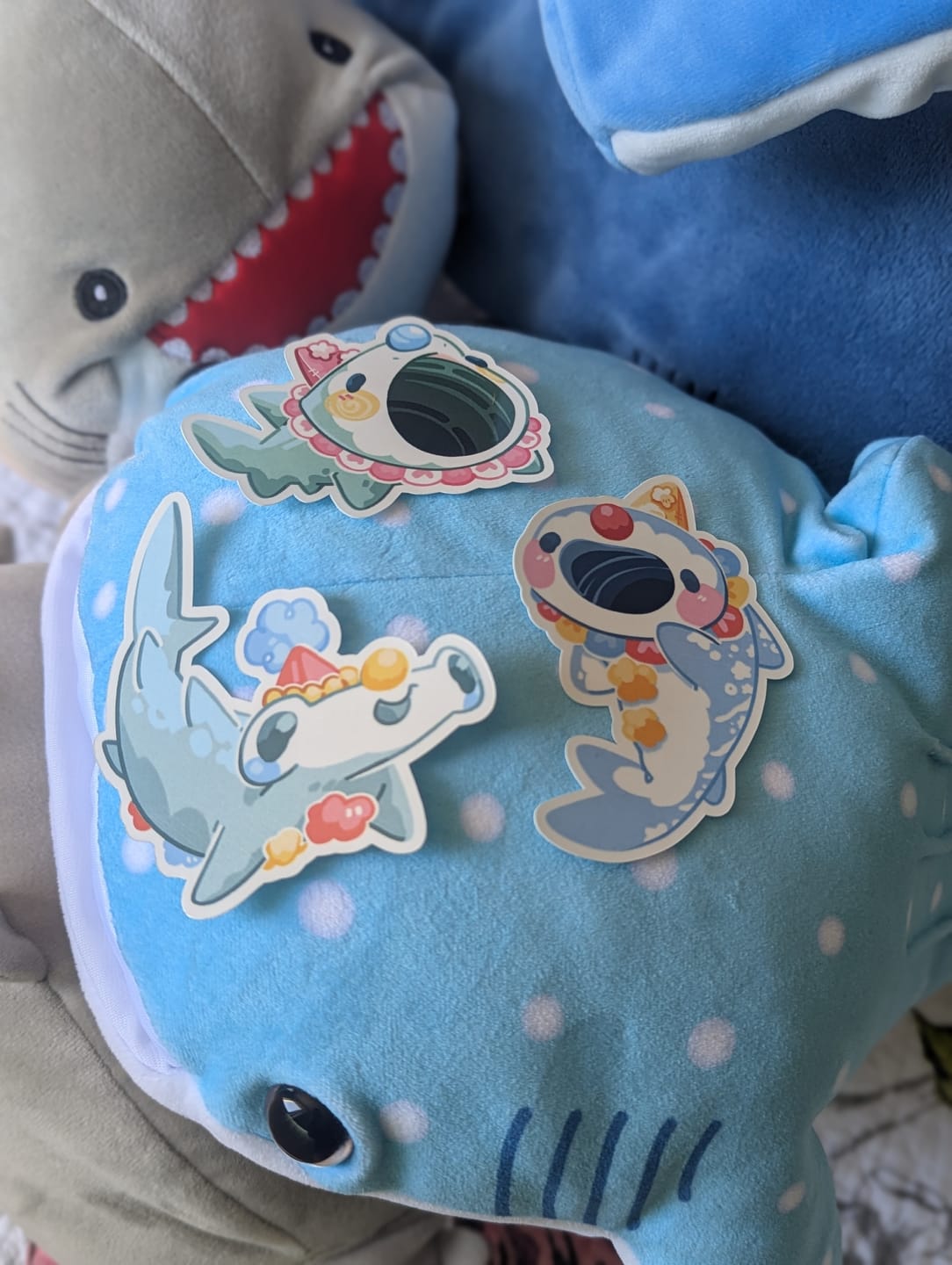 Customer photo review of Clown Shark Stickers