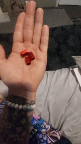 Customer photo review of Alloy Tire Valve Caps 4pc