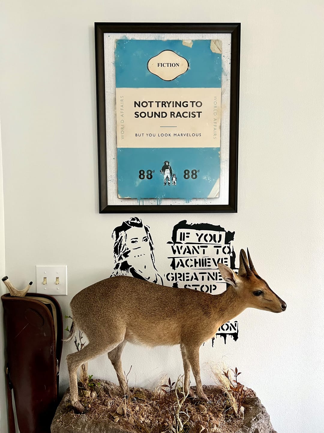 Customer photo review of Personalised Book Cover Art Print (Blue)