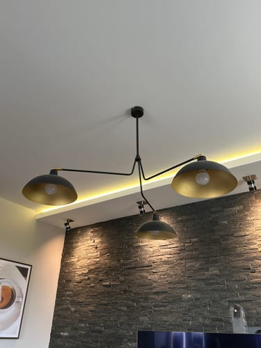 Customer photo review of Czarna industrialna - loftowa lampa wisząca (żyrandol 3xE27) Aldex (Espace) 1036E1
