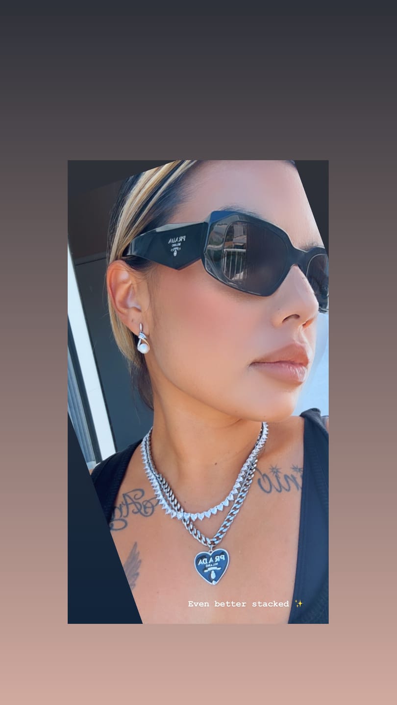 Customer photo review of Luxe Black Heart Necklace
