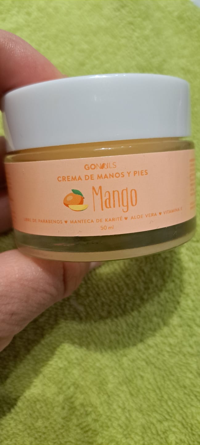 Customer photo review of Crema de Manos y pies Mango