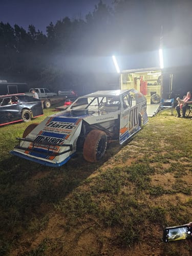 Customer photo review of Racing Trailer Pit Light – Dual 5 Foot Pole 20,000 Lumens