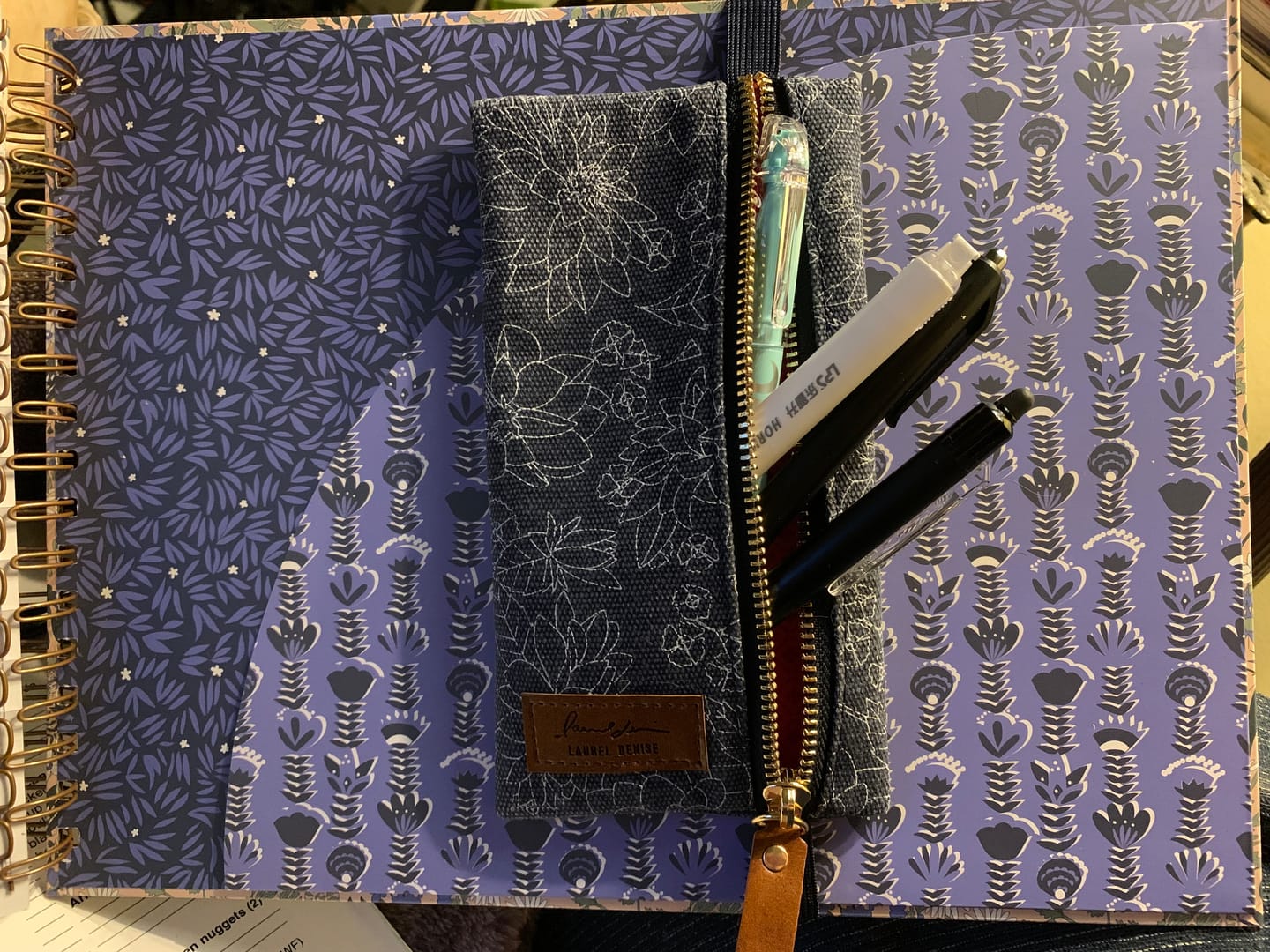 Customer photo review of Elastic Pen Pouch, Hidden Blue