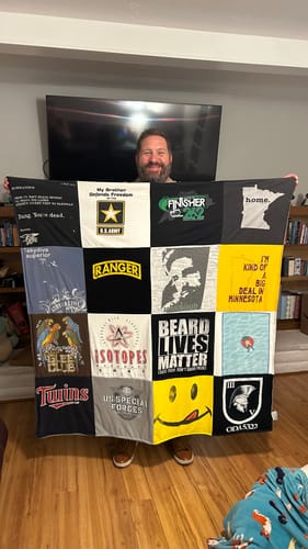 T-shirt quilt featuring minnesota twins by Eric from NM