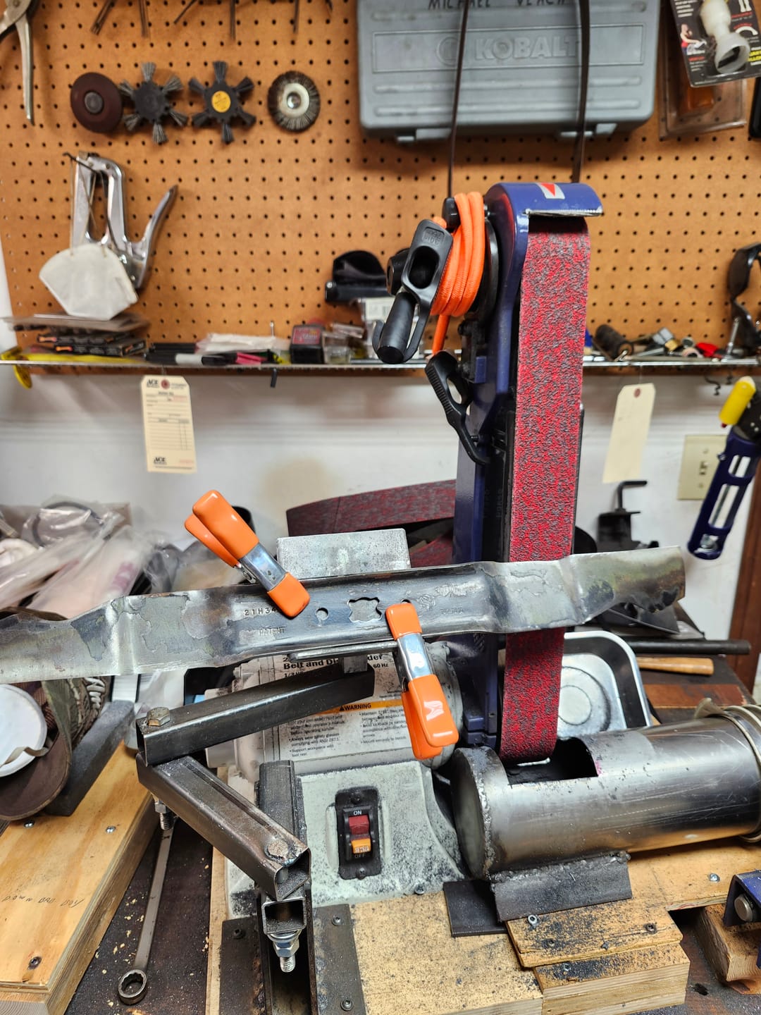 Customer photo review of 2" x 42" Sanding Belts for Stock Removal