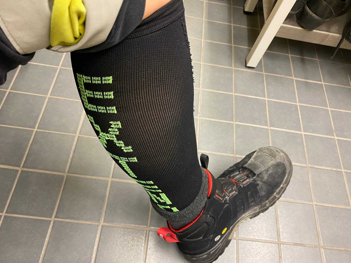 Customer photo review of eXtend High – Kompressiosäärystimet – Musta/Lime