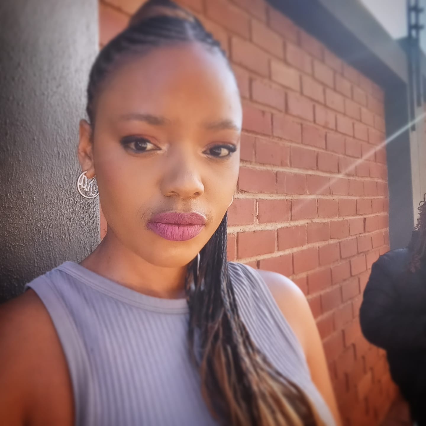 Customer photo review of Silver Luxe Mini Logo Hoops