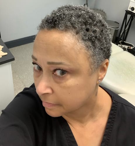 Customer photo review of Purple Power Color Correcting Shampoo