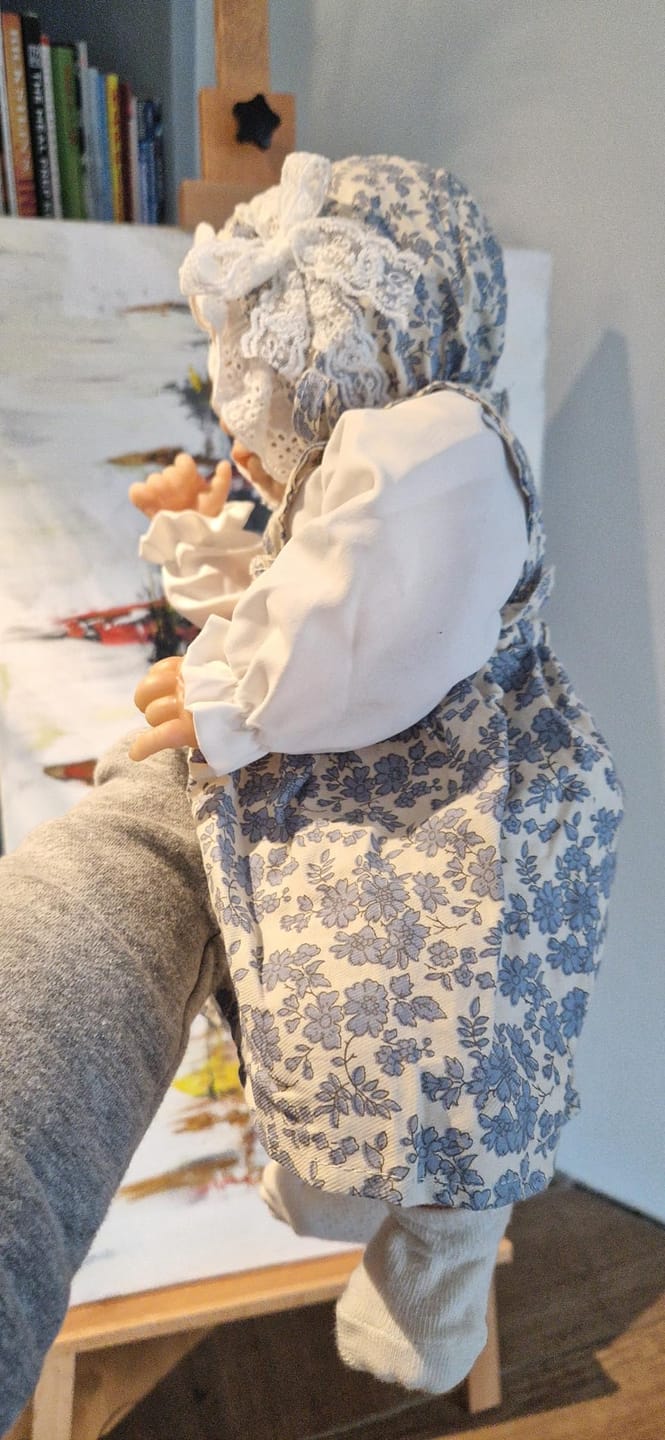 Customer photo review of Evelyn -  Lifelike Sleeping Reborn Baby Doll (18")