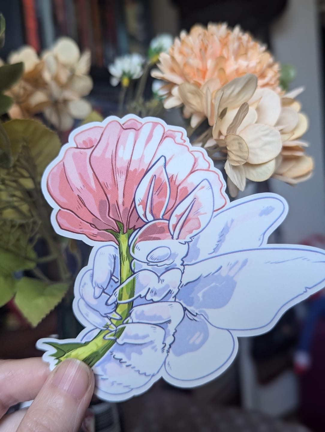 Customer photo review of Glass Moth Sticker