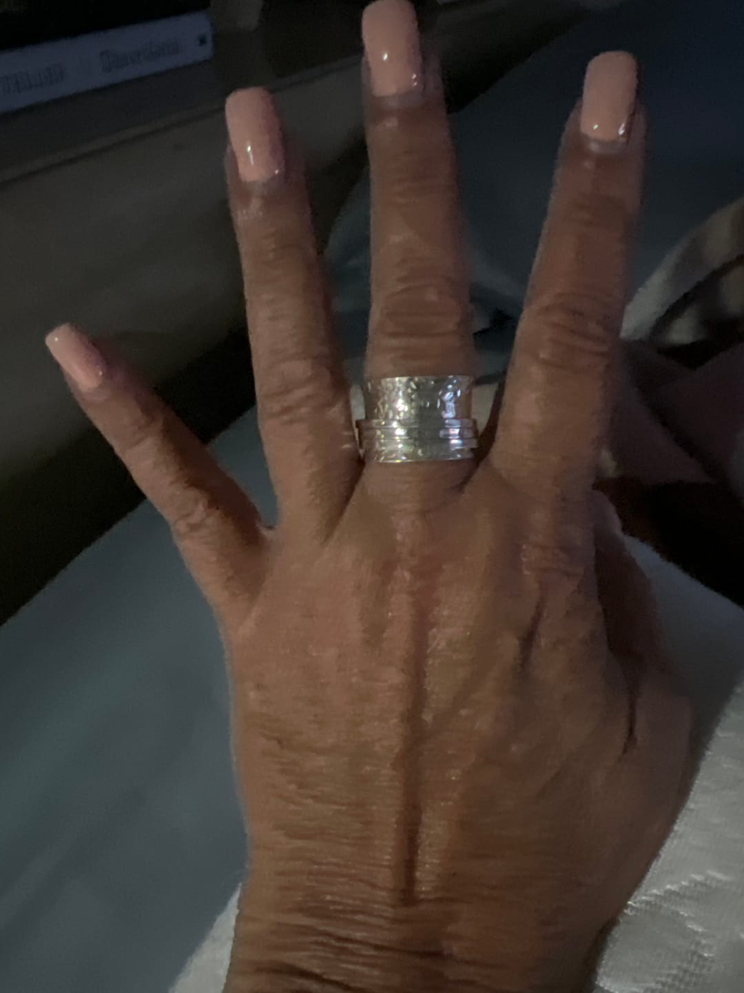 Customer photo review of Sterling Silver Flowers Meditation Ring