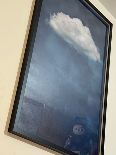 Customer photo review of Deep Blue Cloud Print